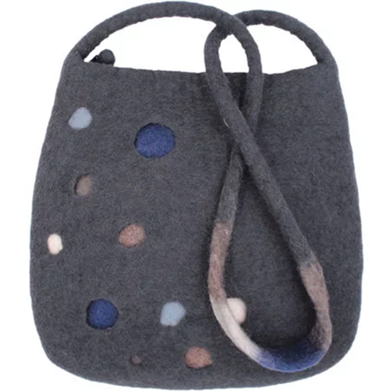 Deep Gray Wool Statement Women