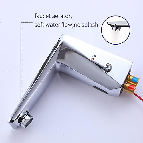 ink Faucet with Supply Hose,Hands Free Bathroom Water Tap with Control Box