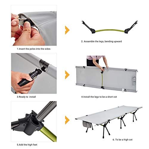 ATEPA Heavy Duty Lightweight Folding Camping Cot Bed