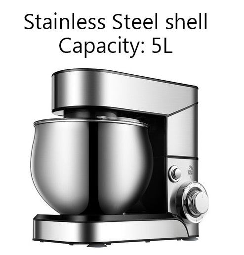 Stand Electric Food Mixer Chef Machine Stainless Steel 5L Bowl Cream Blender