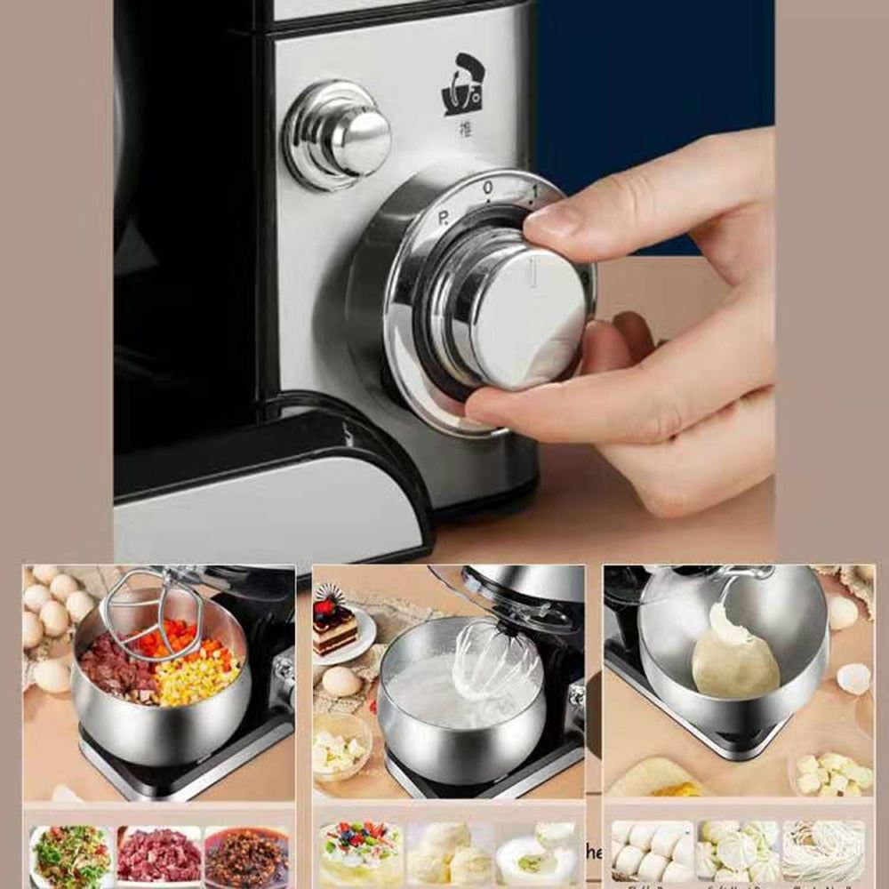Stand Electric Food Mixer Chef Machine Stainless Steel 5L Bowl Cream Blender