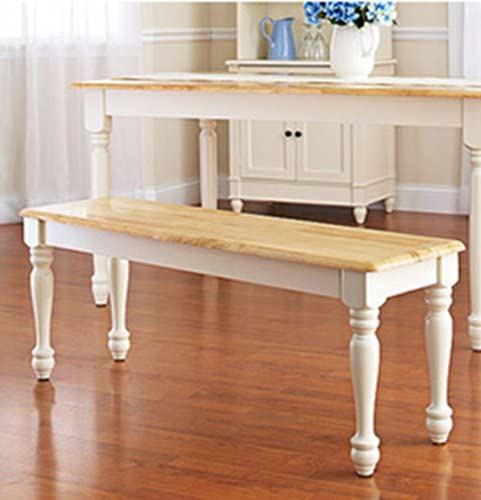 White Dining Room Set with Bench. This Country Style