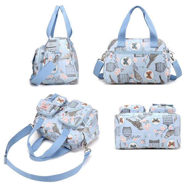 Waterproof Floral Print Crossbody Bag Large Capacity Tote Bag