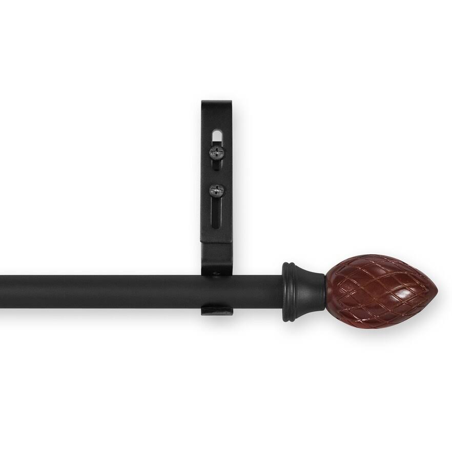 Pinnacle Adjustable Curtain Rod Set with Acorn Finial 50-98x22