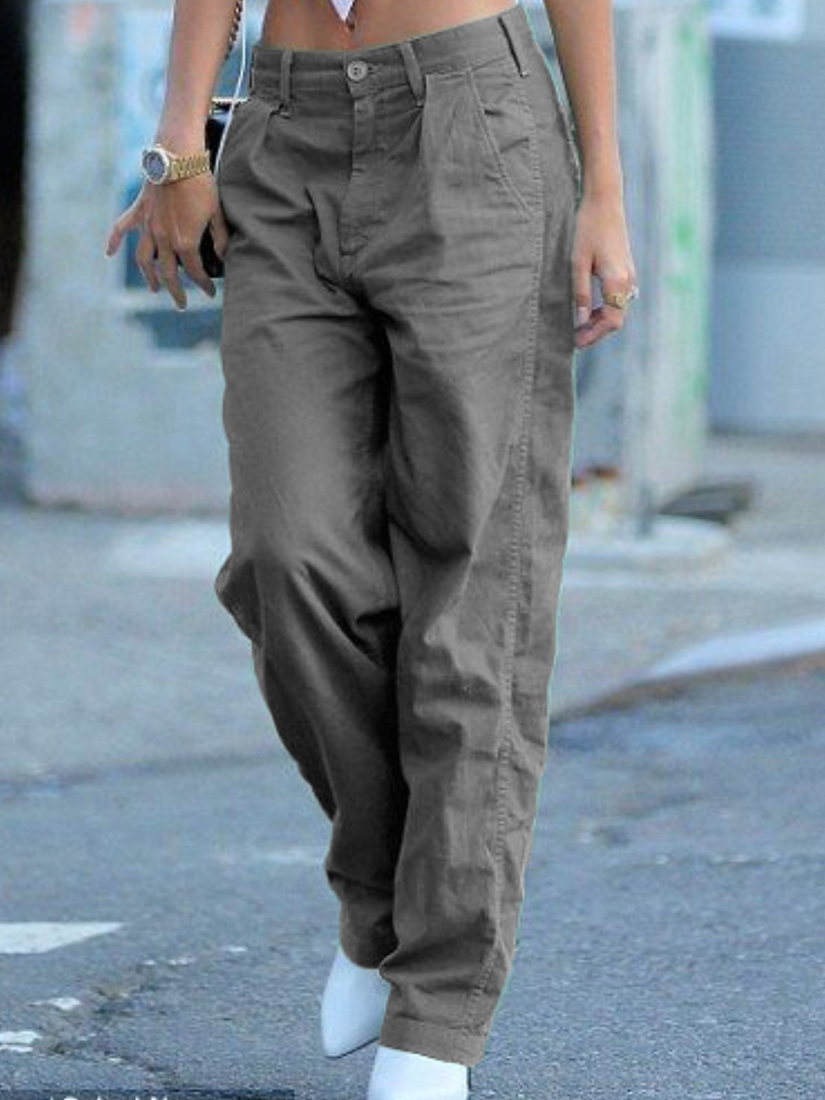 Casual Solid Pants