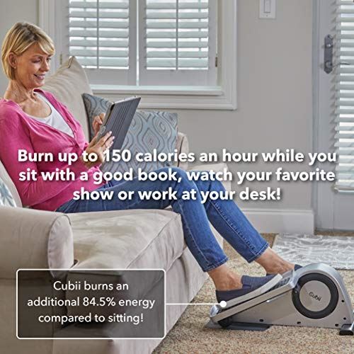 Cubii Pro �C Seated Under-Desk Elliptical �C Get Fit While You Sit �C Bluetooth Enabled, Sync with FitBit and Apple HealthKit- Chrome