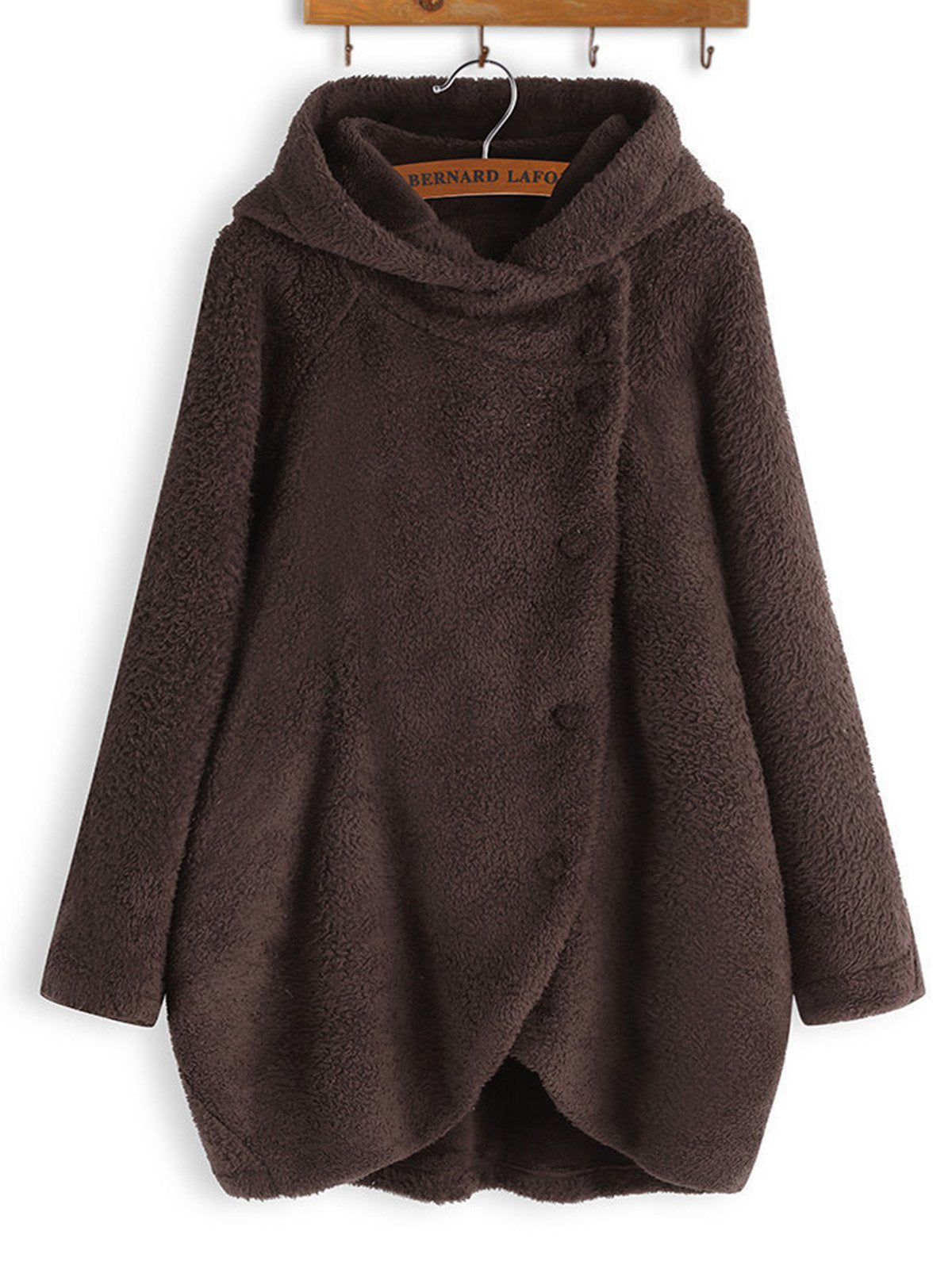 Long Sleeve Buttoned Floral Casual Coat