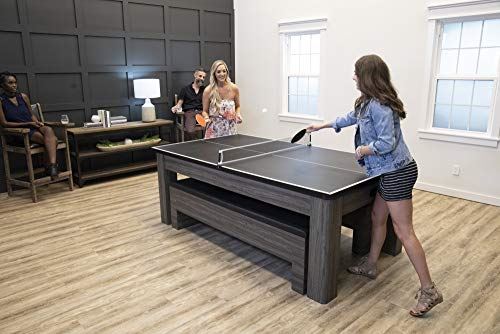 3-in-1 Dining Table with Air-Powered Hockey and Table Tennis