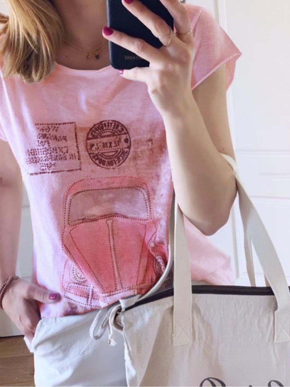 Cotton Printed/dyed Sweet Shirts & Tops