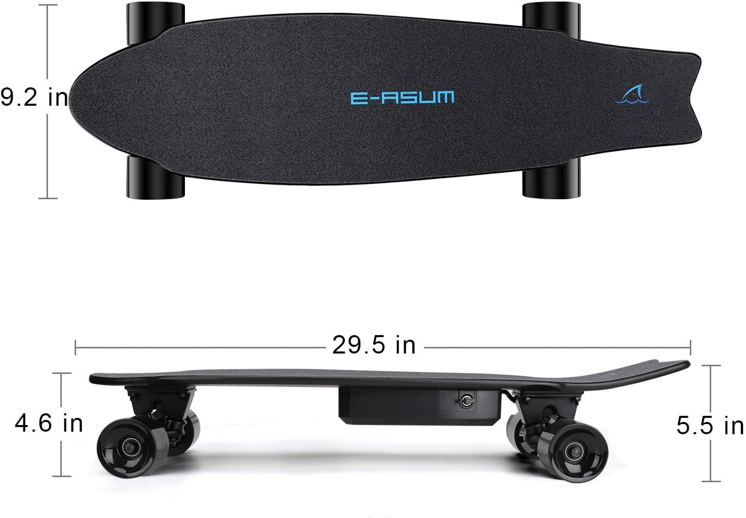 7 Layers Maple E Skateboard with Wireless Remote Control(US Stock)