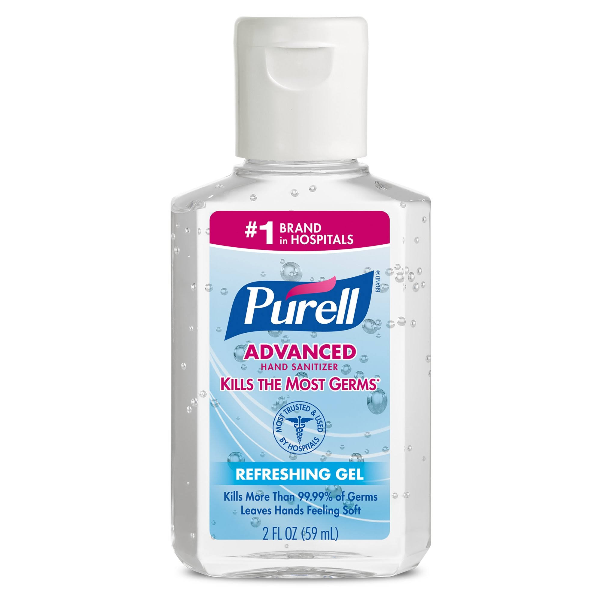 Purell Advanced Instant Hand Sanitizer, 2oz, Squeeze Bottle, 24/Carton