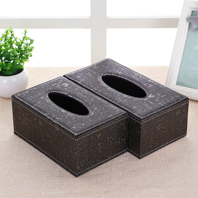 创意欧式皮革纸巾盒汽车纸巾盒子批发车载pu皮质抽纸盒批发纸抽盒