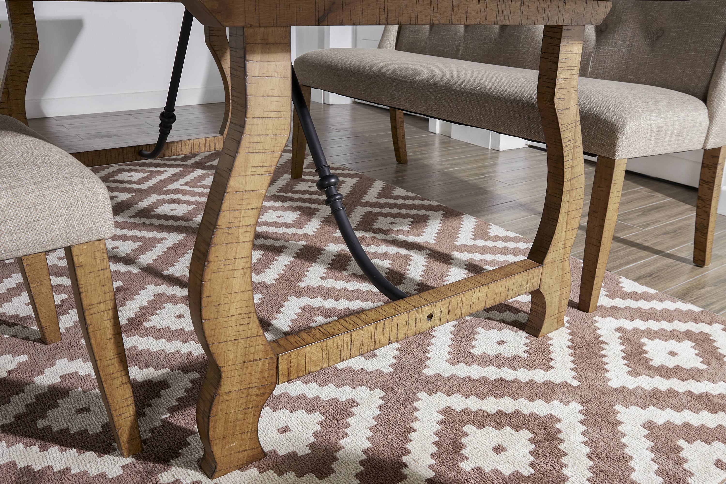 Steve Silver Yuma Distressed Brown Honey Wood Dining Table