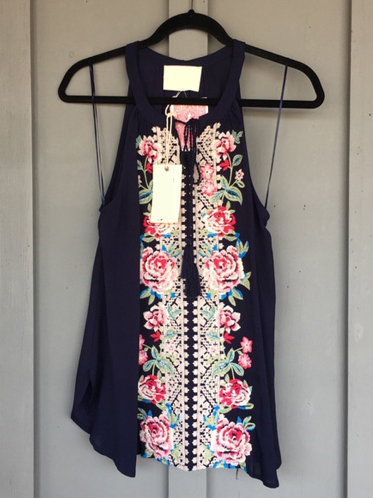 Vintage Sleeveless A-Line Shirts & Tops