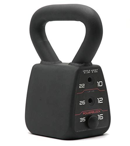 POWERBLOCK Adjustable Kettlebell, 35 lb, Black