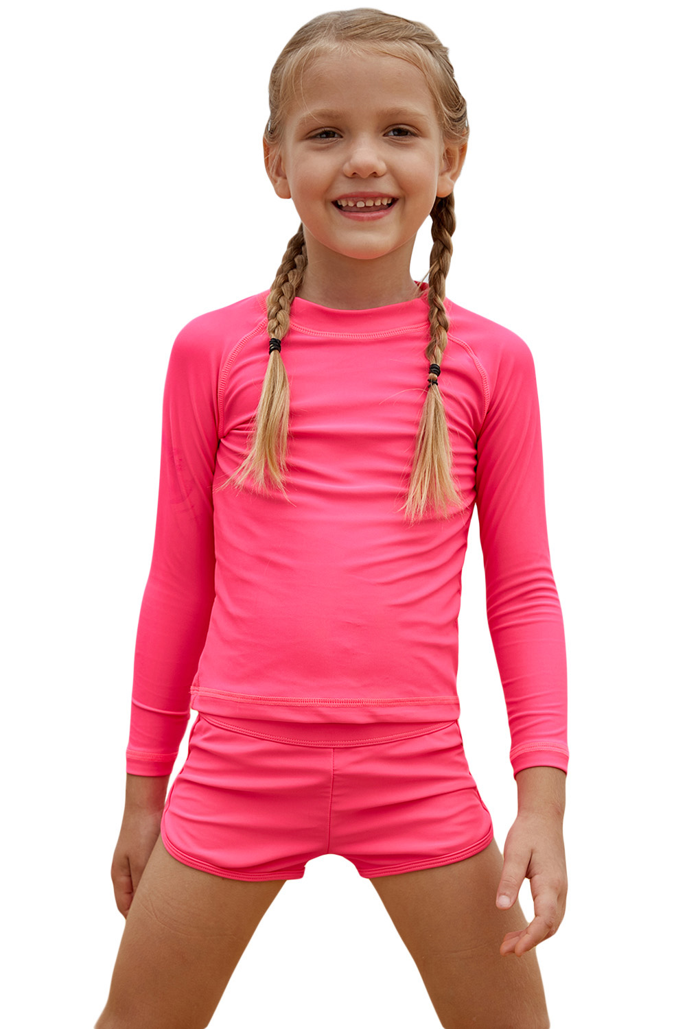 Rosy Long Sleeve Rash Guard for Little Girls