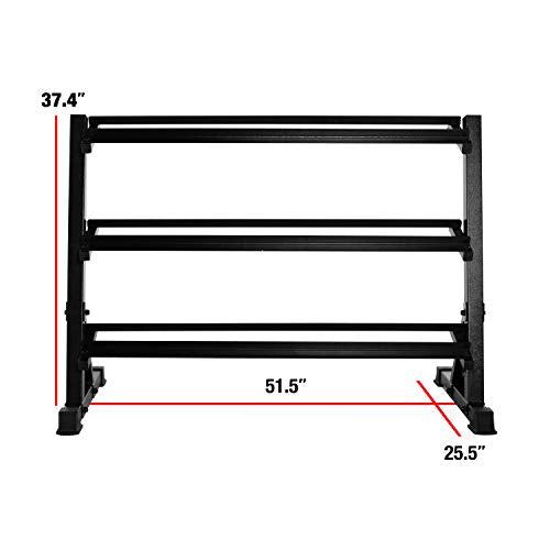 CAP Barbell 3 Tier Dumbbell Rack, Black