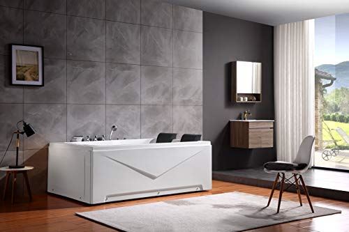 Alcove Whirlpool Bathtub Hydromassage Rectangular Jetted Soaking