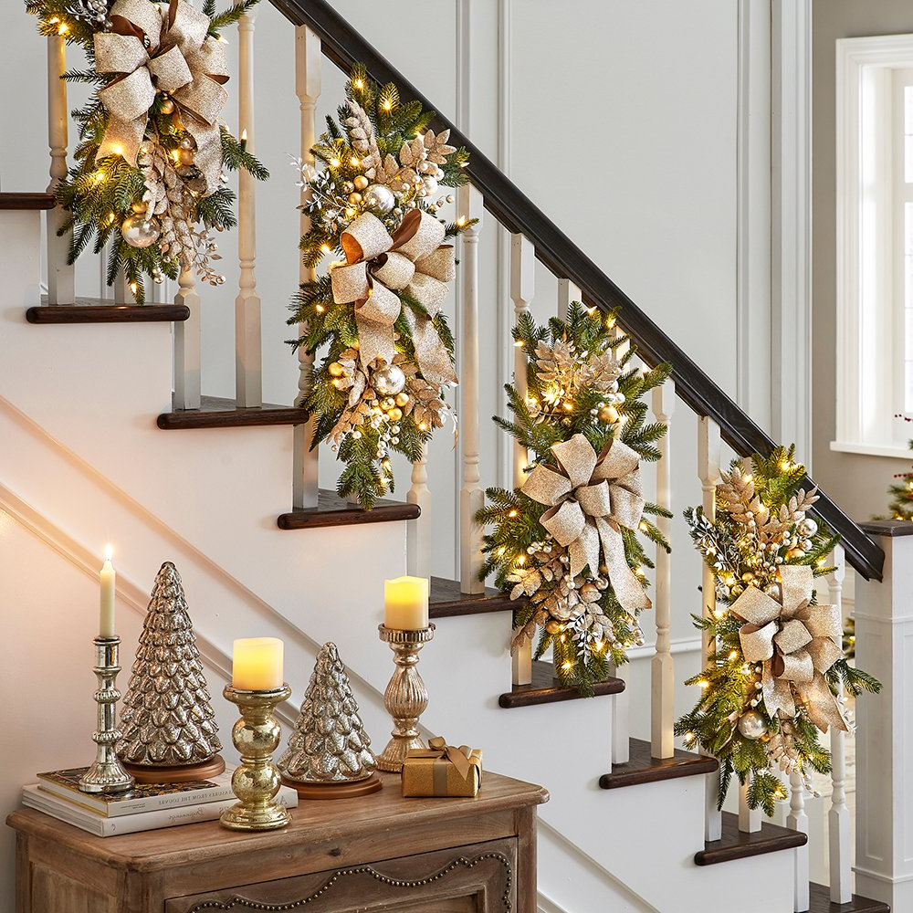 Cordless prefabricated staircase decoration