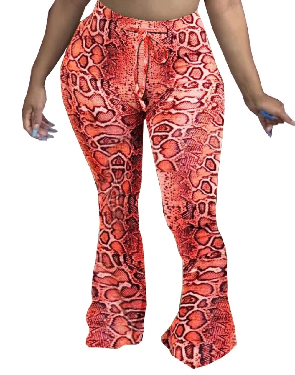 Bell Botton High Waist Leopard Trousers