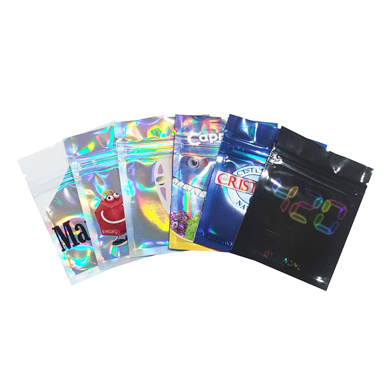 7x9cm 1g Printed Bags Laser Holographic Zip Lock Bags