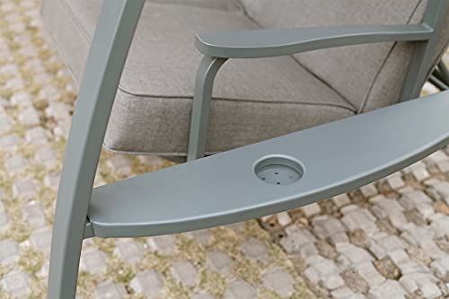 3 Person Patio Swinging Bench with Adjustable Canopy & Weather Resistant Steel Frame