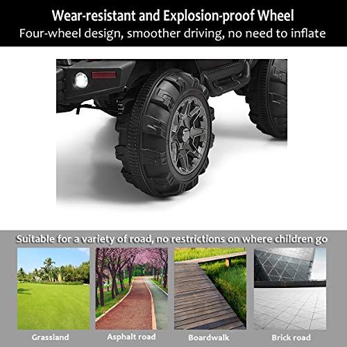 12V Battery Powered Electric Ride On Car | (Deluxe Black)