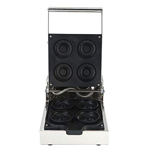 110V Commercial Donut Maker Machine, 4 Holes Double-Sided Heating