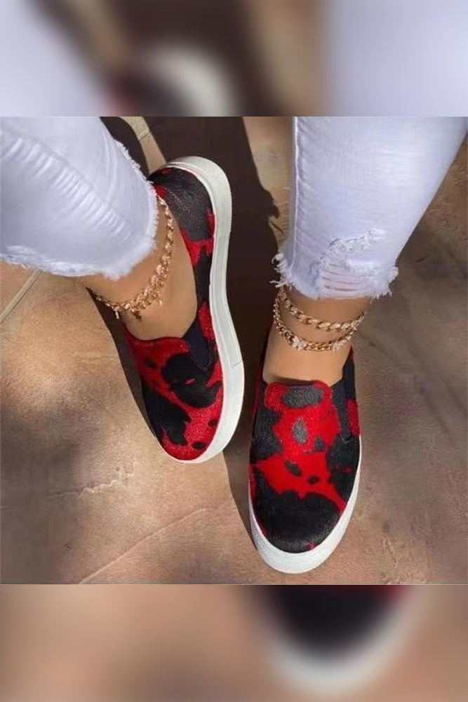 Color Blocking Suede Flat Slip On Shoes Unishe Wholesale