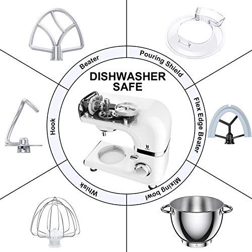 Electric Stand Mixer, UTALENT 6 Adjustable Speeds Automatic Tilt-Head