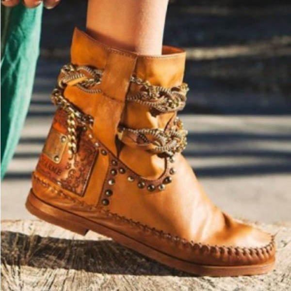 Tassel Flat Heel Boots