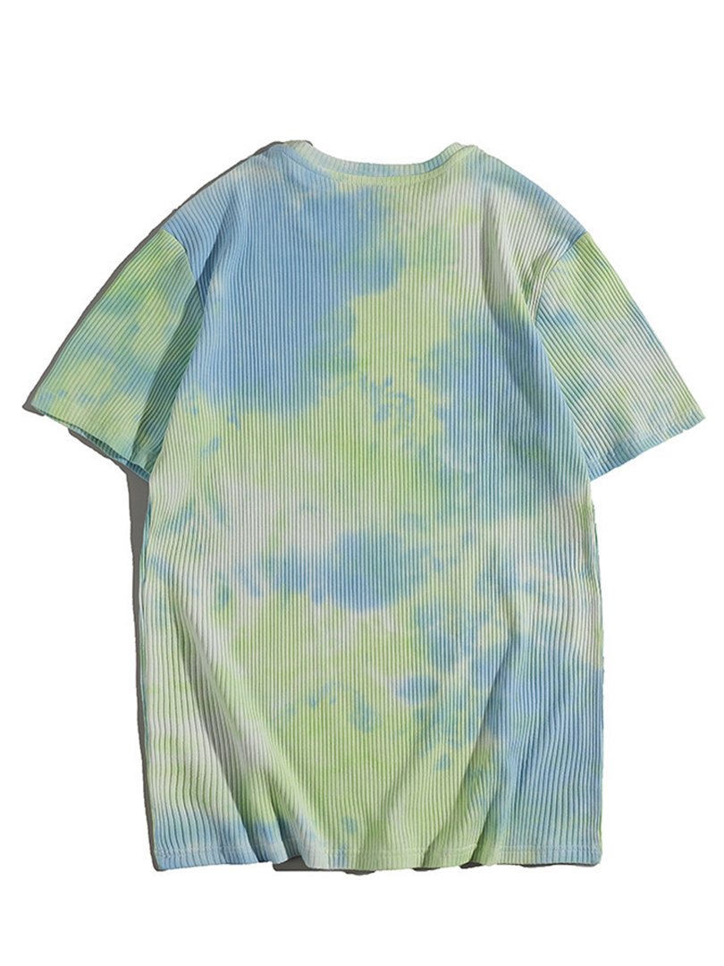 Men's Tie Dye Ribbed Drop Shoulder Tee