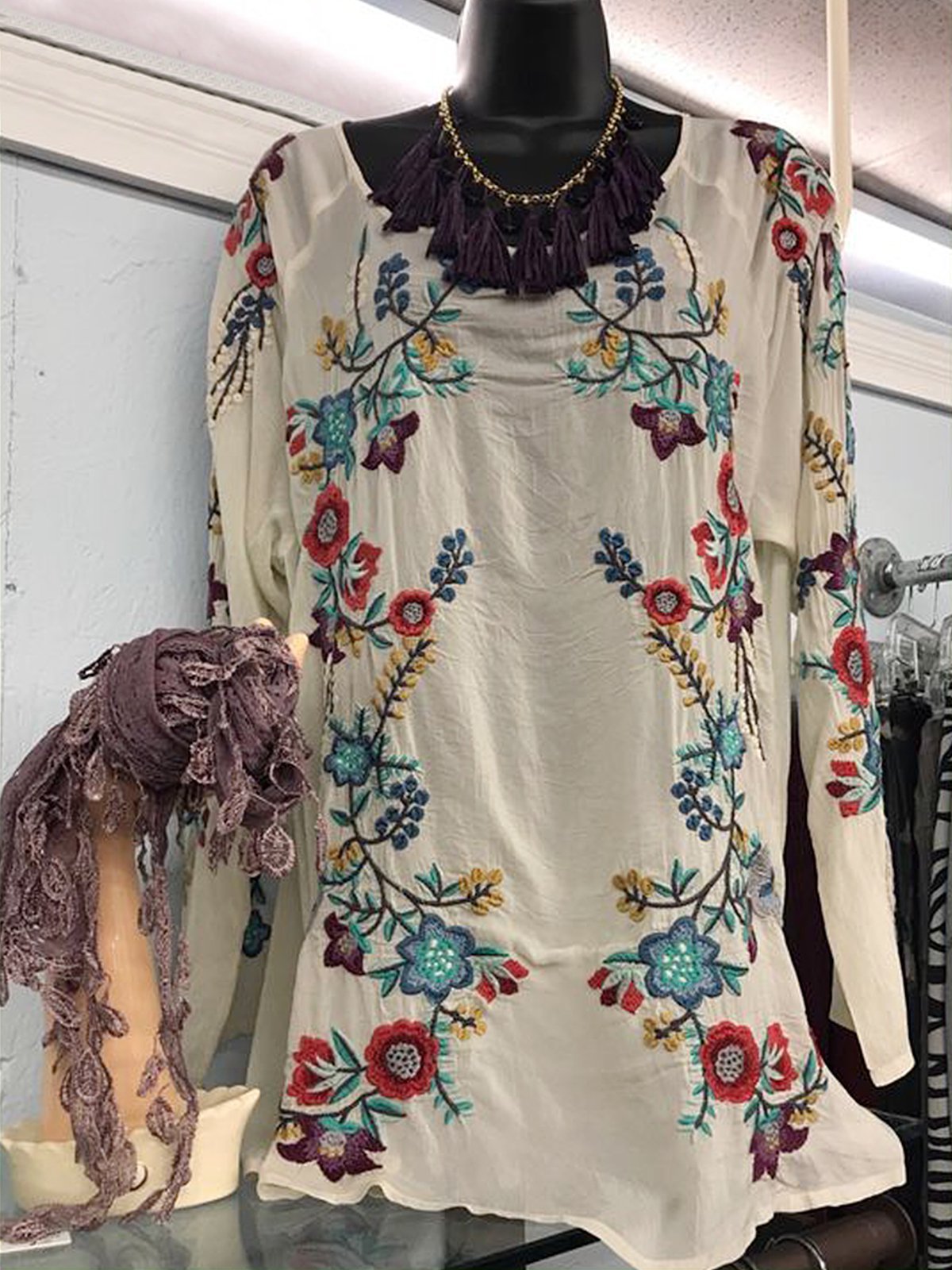 Long Sleeve Casual Printed Crew Neck Shirts & Tops