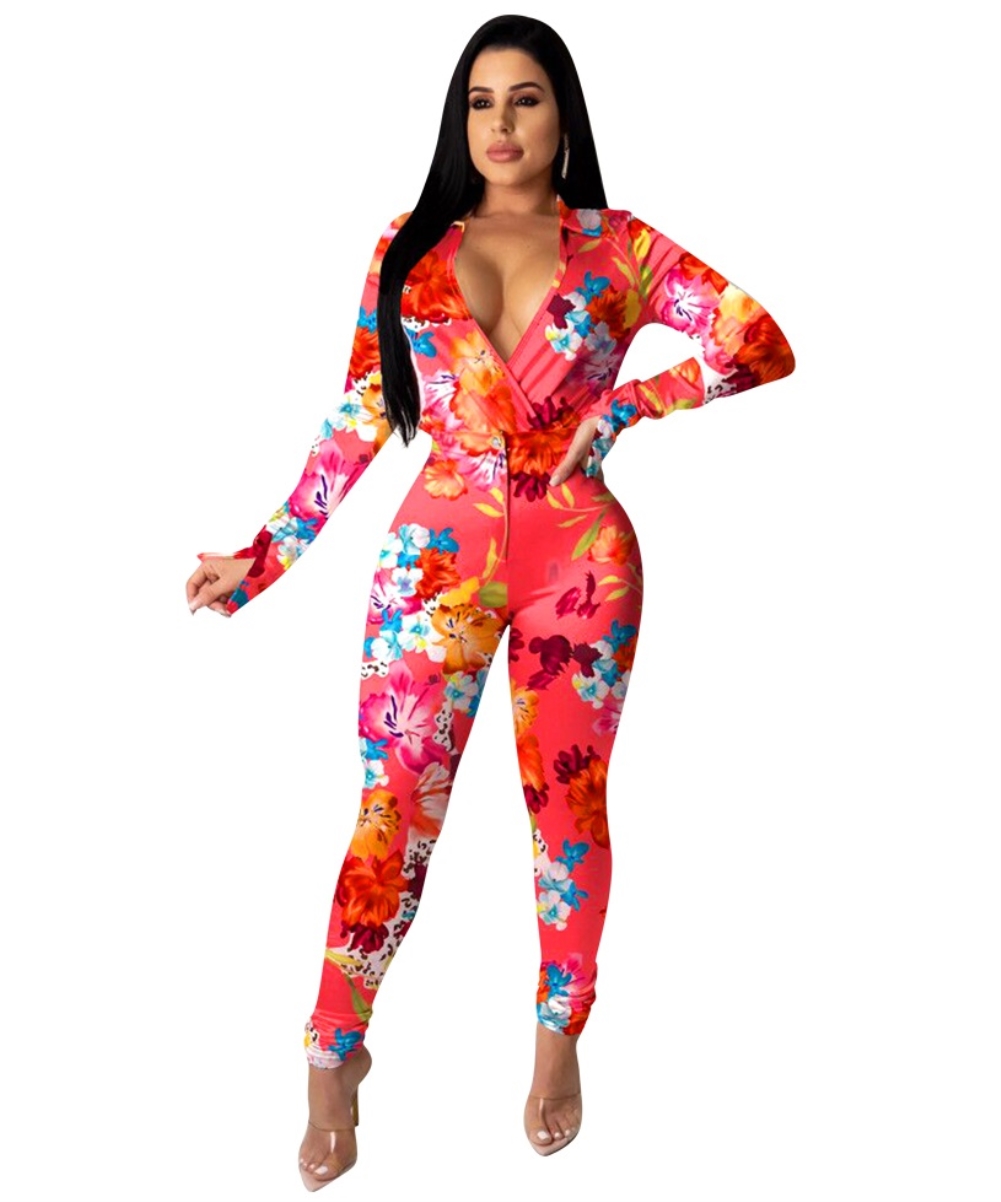 Autumn Floral Two Piece Matching Pants Set