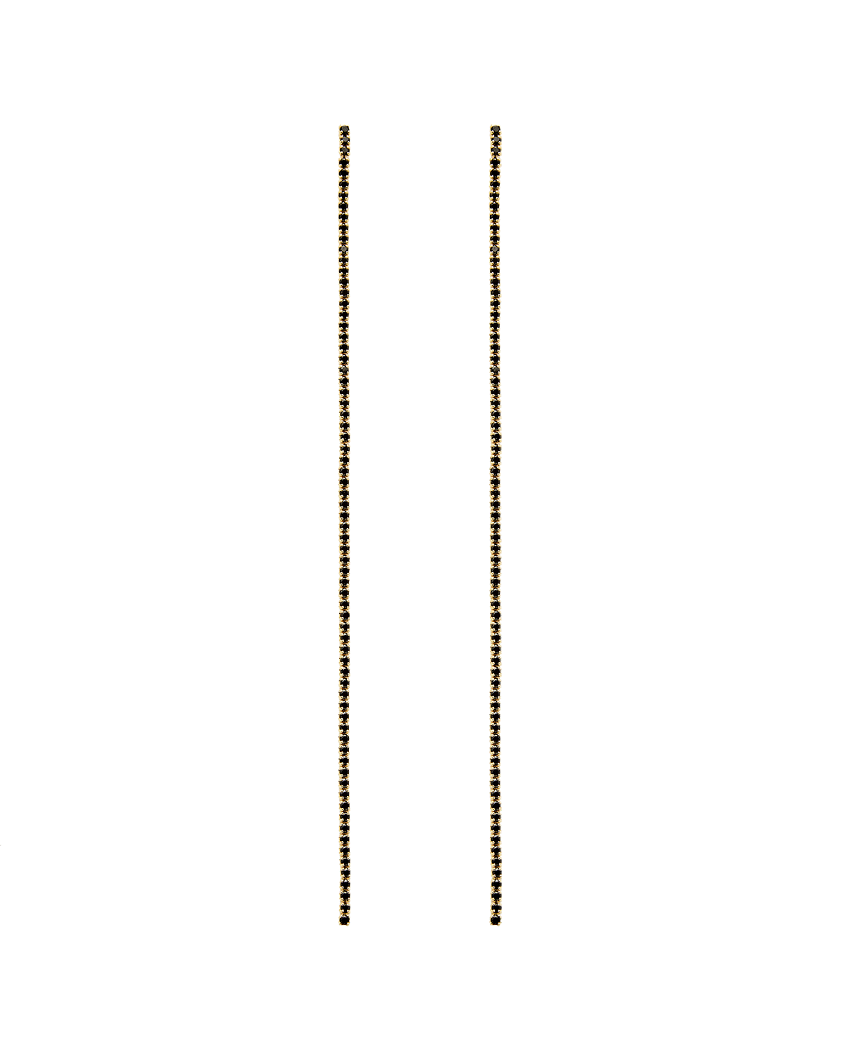 Black Sasha gold earrings