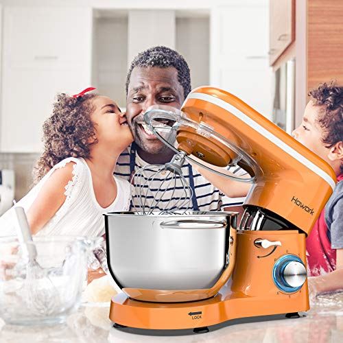 Food Mixer With 6.55 Quart Stainless Steel Bowl, 6-Speed Control Dough Mixer