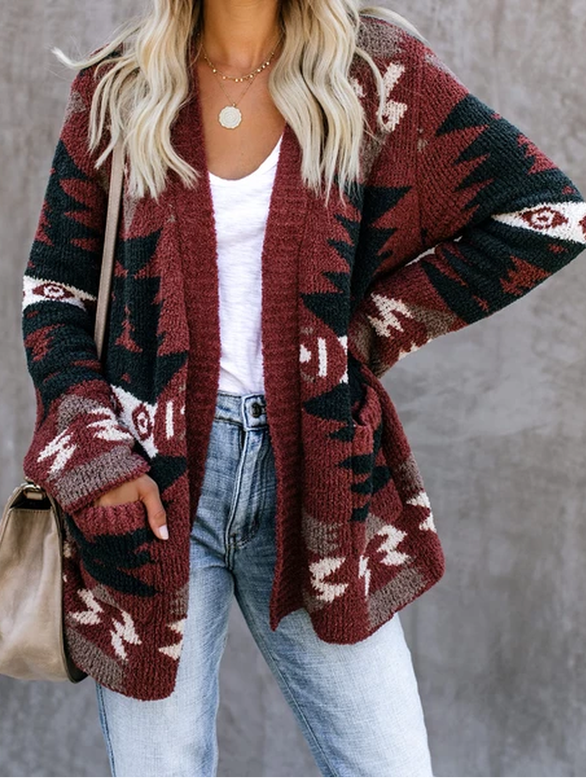 Tribal Shift Long Sleeve Casual Cardigan