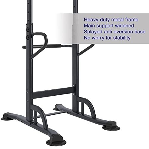 SogesHome Power Tower Pull Up Station Adjustable Height Strength Training Dip Stand, Multi-Functional