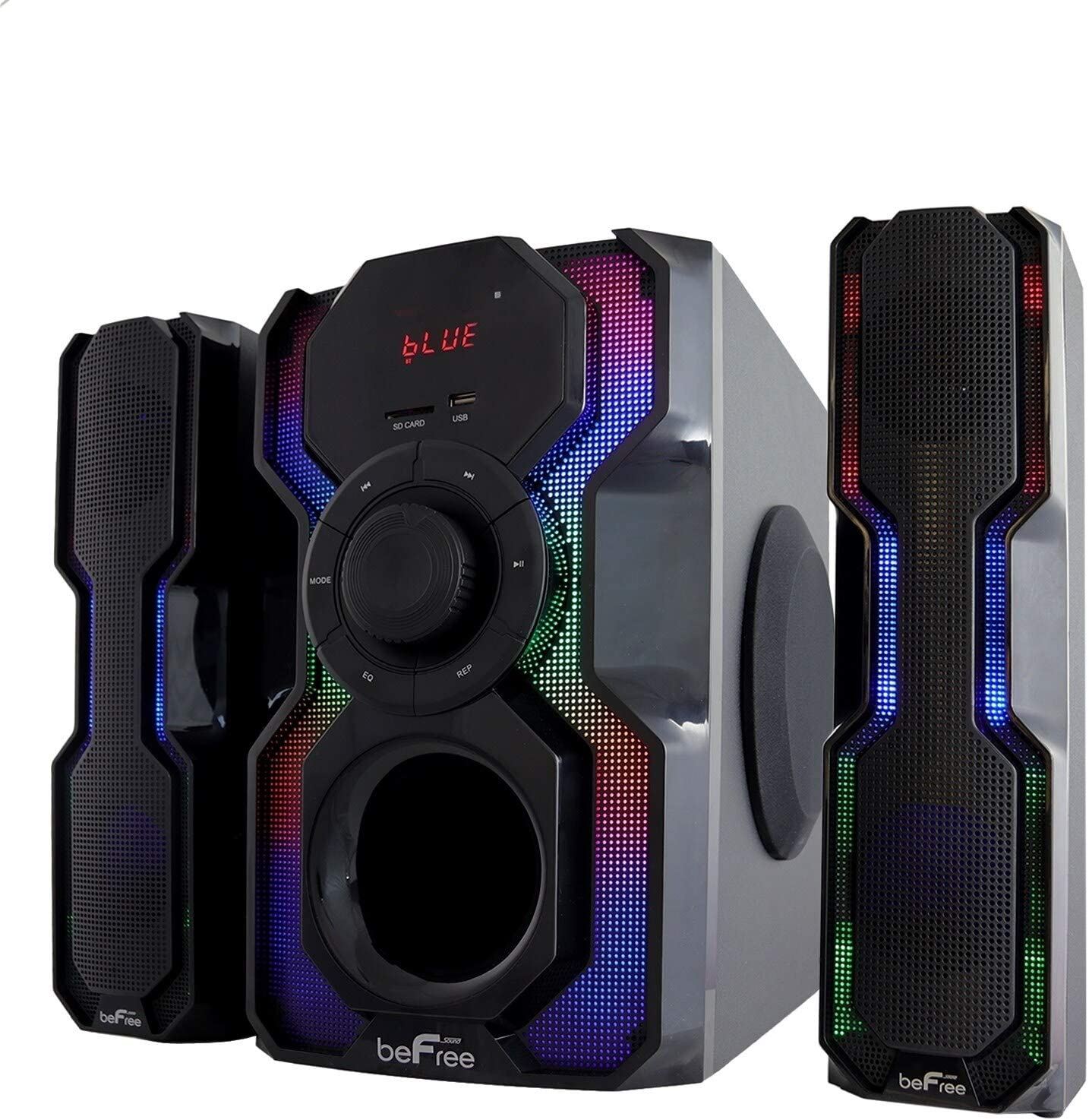 be Free Sound 2.1 Channel Bluetooth Multimedia Wired Speaker Shelf Stereo System