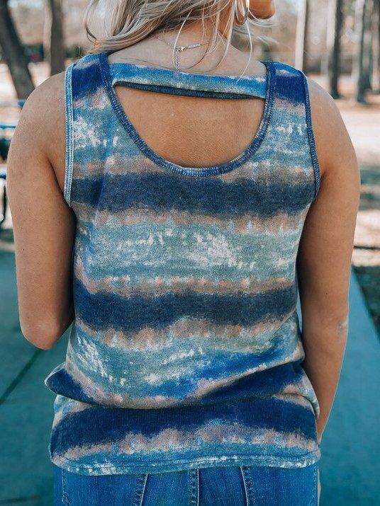 Paneled Casual Sleeveless Shirts & Tops