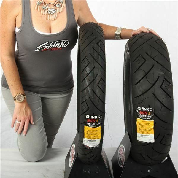 110/90 19, 170/80 15 Shinko SR777 Reinforced A/B Front & Rear Tire Kit – 2 Tires
