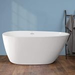 shaped Freestanding Soaking Bathtub, Glossy White, cUPC Certified