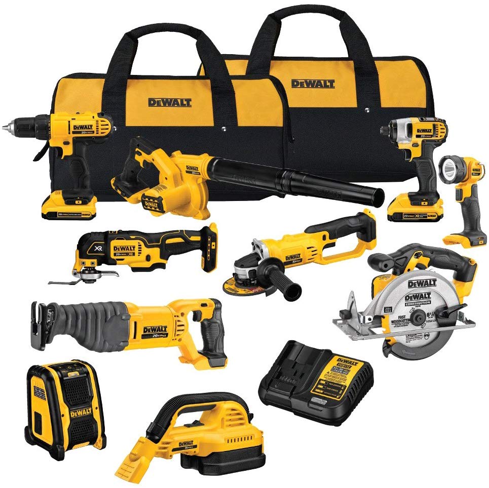 20V Max Cordless Drill Combo Kit, 10-Tool