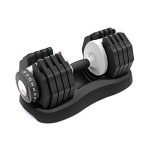 Ativafit Adjustable Dumbbell Fitness Dial Dumbbell with Handle and Weight Plate ( Black & Silver)