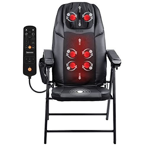 Massage Folding Chair w/ Heat & USB Port for Back, Neck & Shoulder Muscle Pain