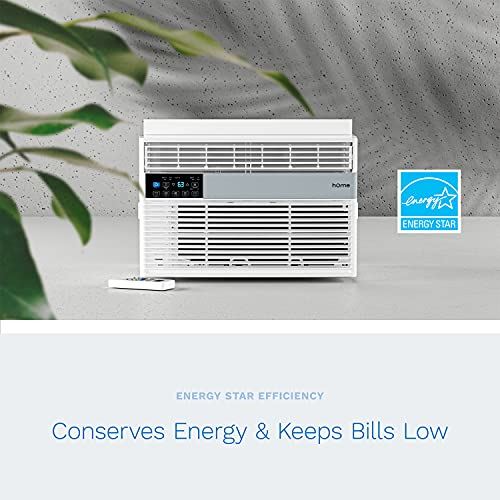 8,000 BTU Window Air Conditioner with Smart Control, Remote Control & 24 hr Timer