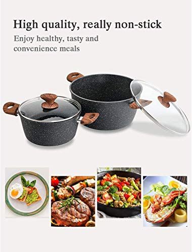 Kitchen Cookware Sets Nonstick �C Granite Hammered Pan Set 12 Piece
