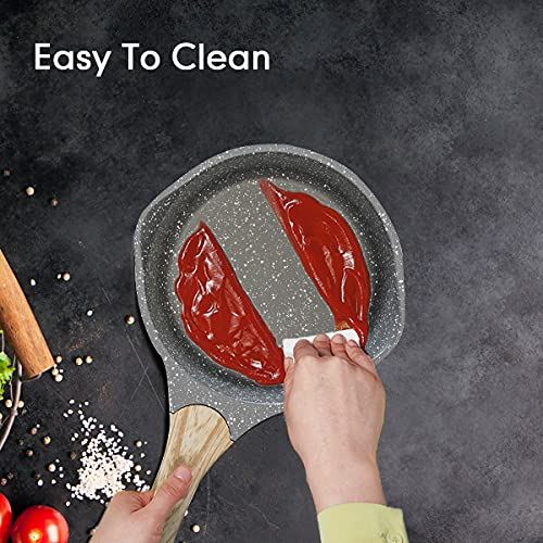 Nonstick, Induction Granite Coating Cookware Sets 18 Pieces with Frying Pan