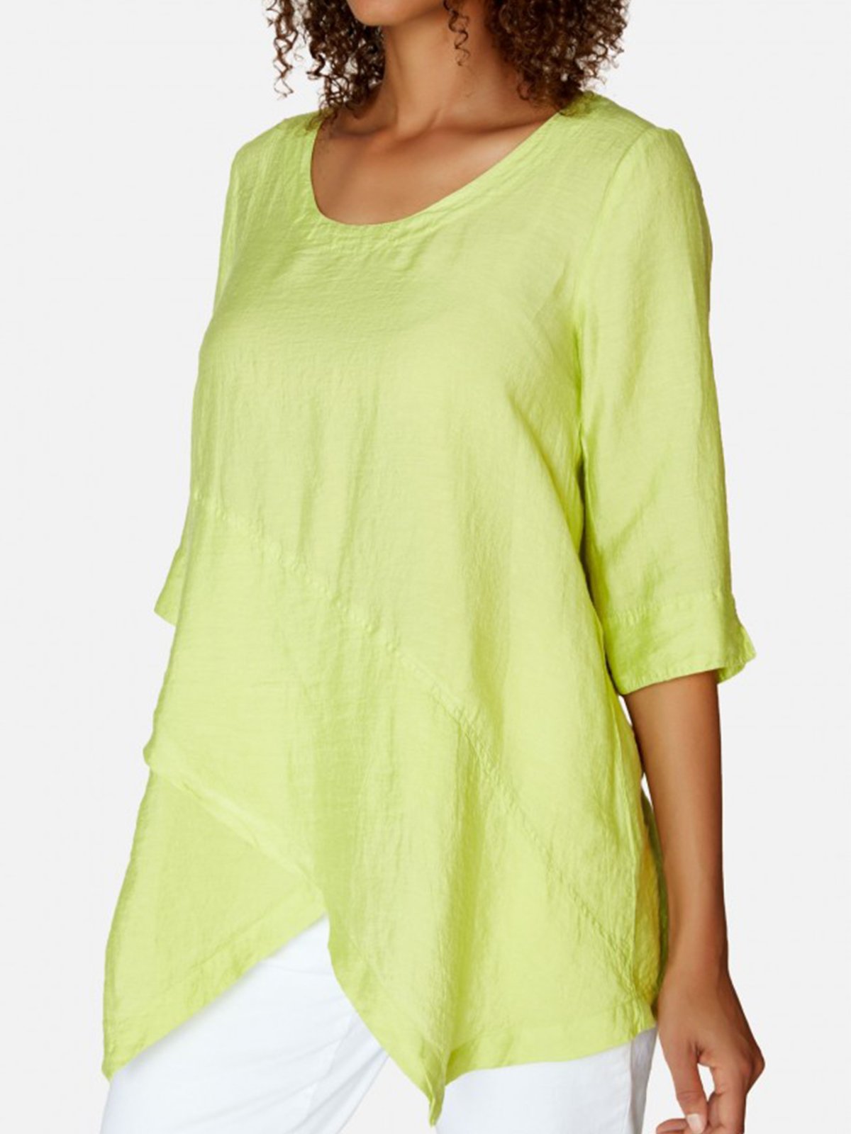 Linen Loose half-Sleeved Top