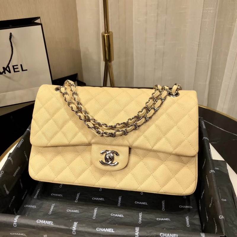 high quality handbag 119012 caviar genuine leather flap bag 1112